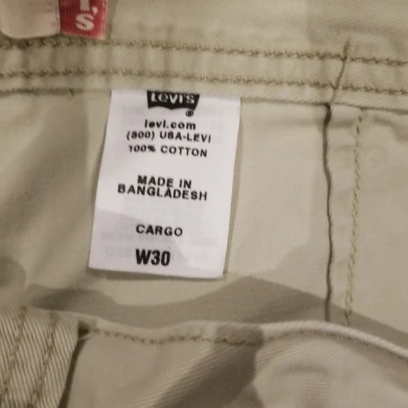 Levi's khaki cargo shorts sz 30 - Picture 6 of 7